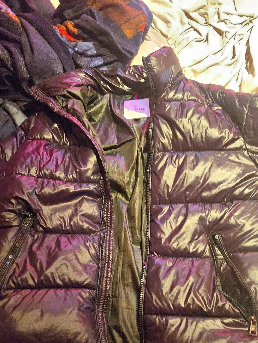 Moncler Puffer Jacket in Purple
